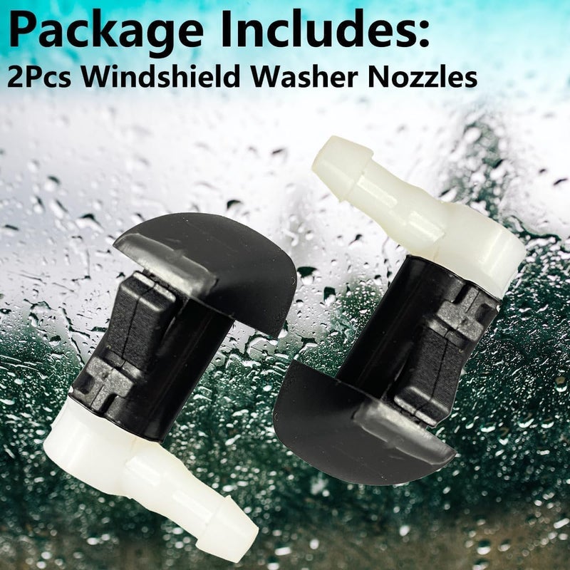 Cheriezing 2Pcs Windshield Washer Nozzles Wiper Spray Kit Compatible with 2013-2016 Dart # 68081370AB - Image 3